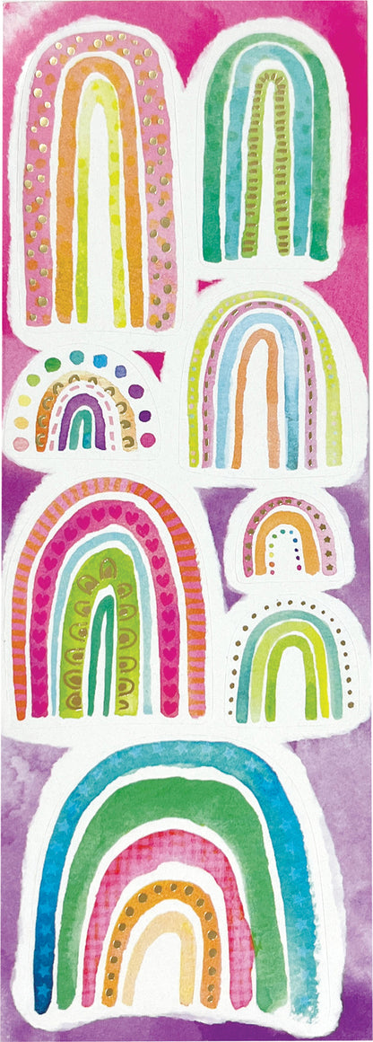 Stickiville Stickers: Watercolor Rainbows - Skinny (2 Sheets)