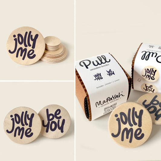 PULL - Wooden Knobs - Jolly Me (Round)