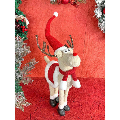 LED Light Horns 26 inches Standing Rudolf Christmas Plush Table Décor