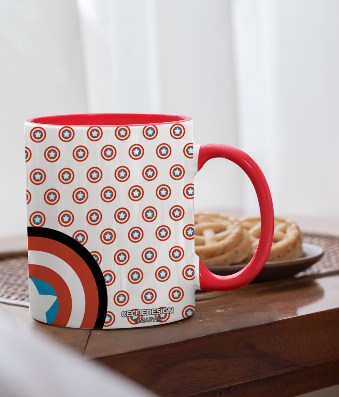 Captain Comic Kawaii - Coffee Mugs Red