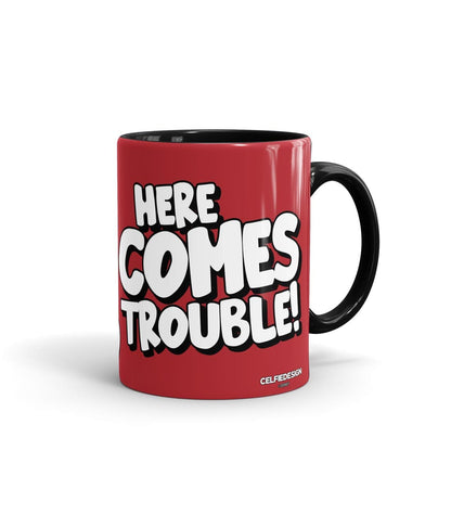 Mickey brings Trouble - Coffee Mugs Black