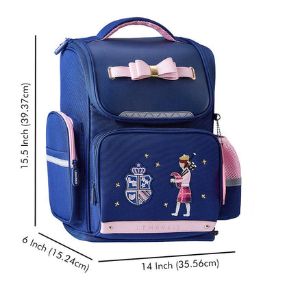 Pink Bow Ergonomic School Backpack for Kids, 15.5 inch