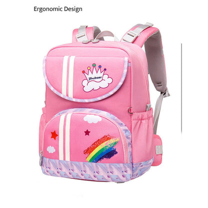 Little Surprise Box Pink Rainbow Splash Ergonomic School Backpack for Kids