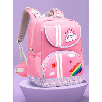 Little Surprise Box Pink Rainbow Splash Ergonomic School Backpack for Kids