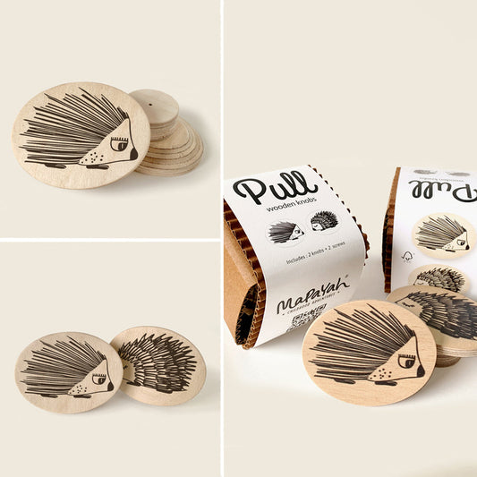 PULL - Wooden Knobs - Porcupette (Oval)