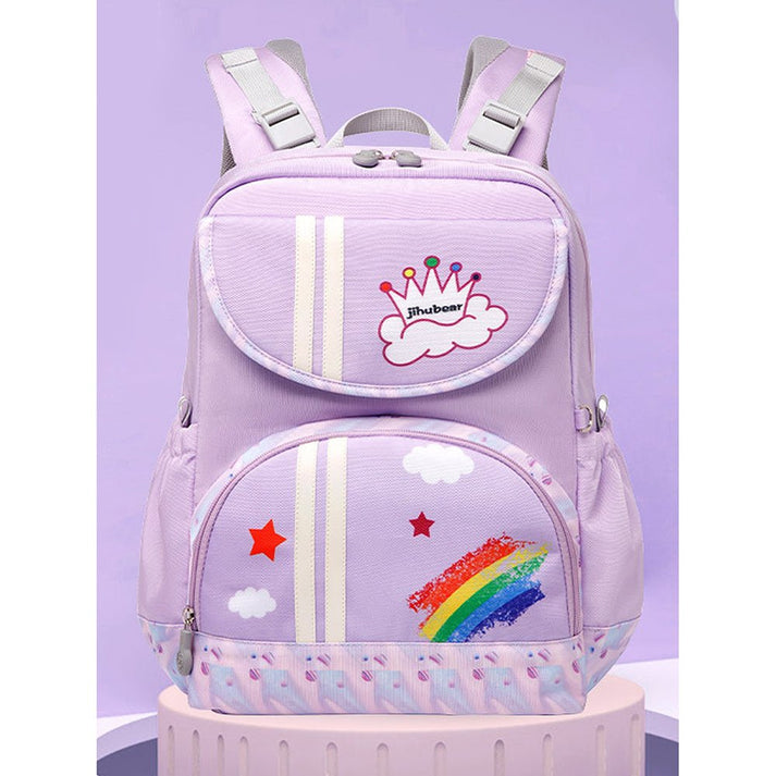 Little Surprise Box Purple Rainbow Splash Ergonomic School Backpack for Kids