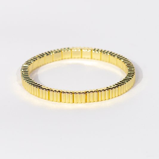 Groovy Enamel Bracelet | Gold | Thin