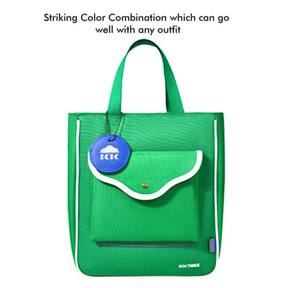 Little Surprise Box Stylish Casual Green Tote Bag with Adjustable Strap