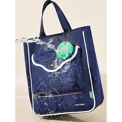 Little Surprise Box Stylish Casual Navy Blue Tote Bag with Adjustable Strap