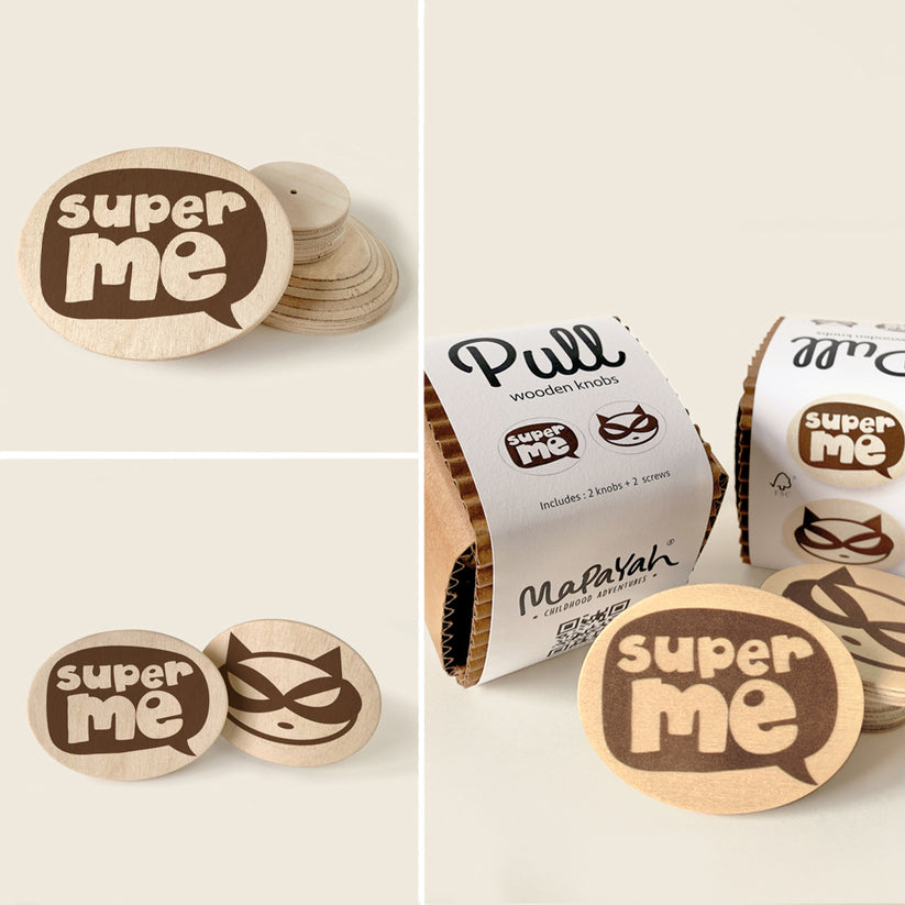 PULL - Wooden Knobs - Super Me Brown (Oval)