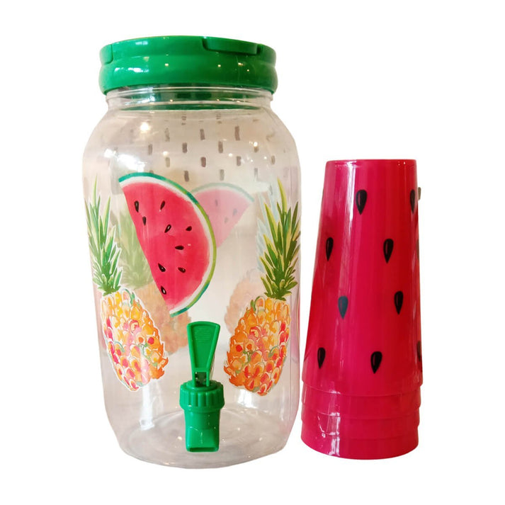 Little Surprise box Watermelon Water Dispenser with 4 Glasses