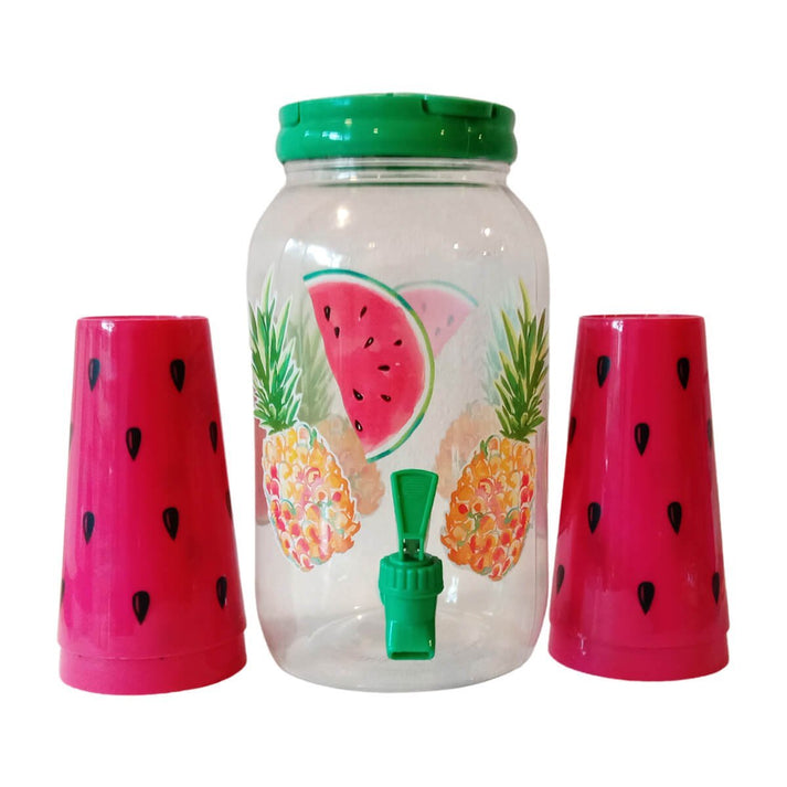 Little Surprise box Watermelon Water Dispenser with 4 Glasses