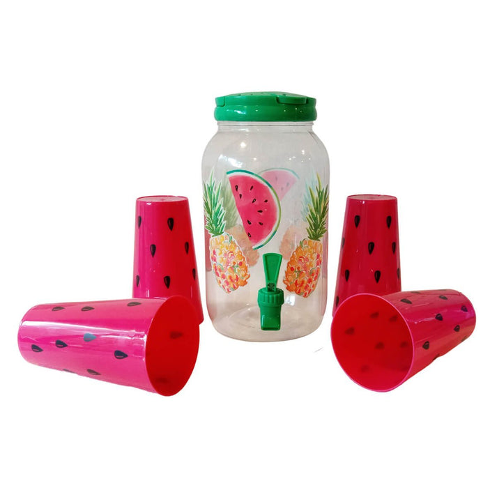 Little Surprise box Watermelon Water Dispenser with 4 Glasses