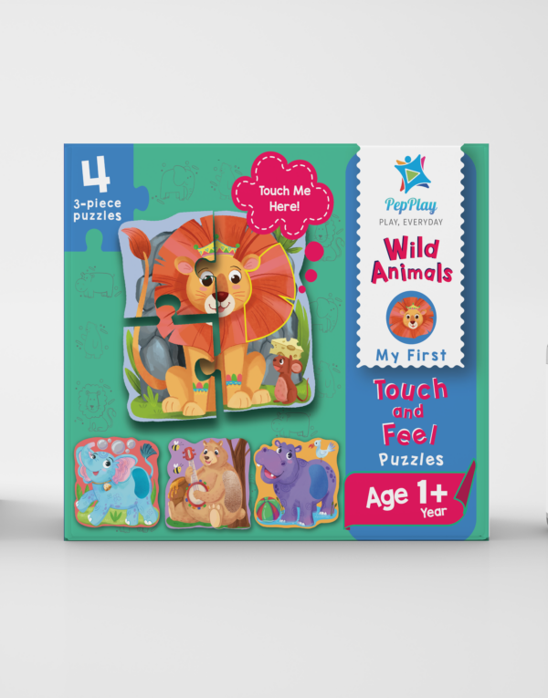 MY FIRST TOUCH & FEEL PUZZLES - WILD ANIMALS