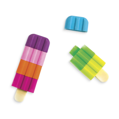 Icy Pops Scented Puzzle Erasers - Set of 4