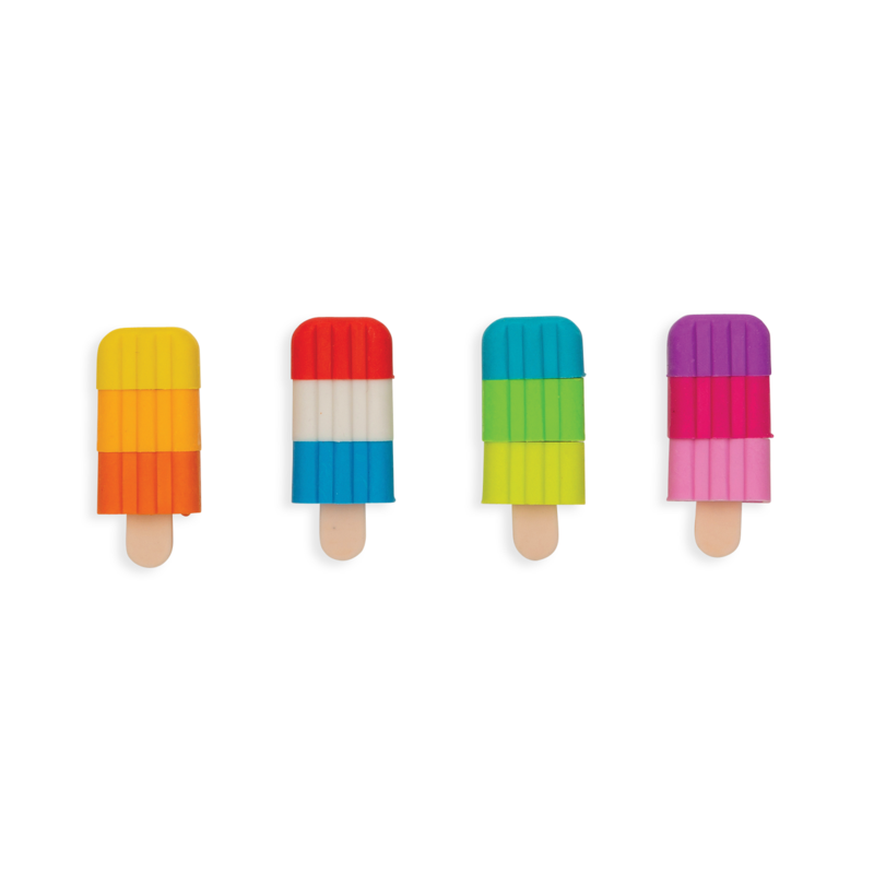 Icy Pops Scented Puzzle Erasers - Set of 4