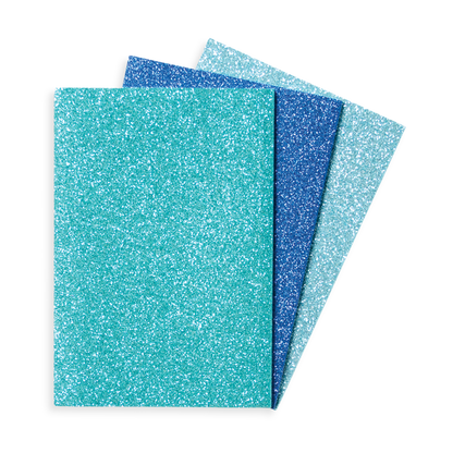 Oh My Glitter! Notebooks - Set of 3 - Aquamarine & Sapphire