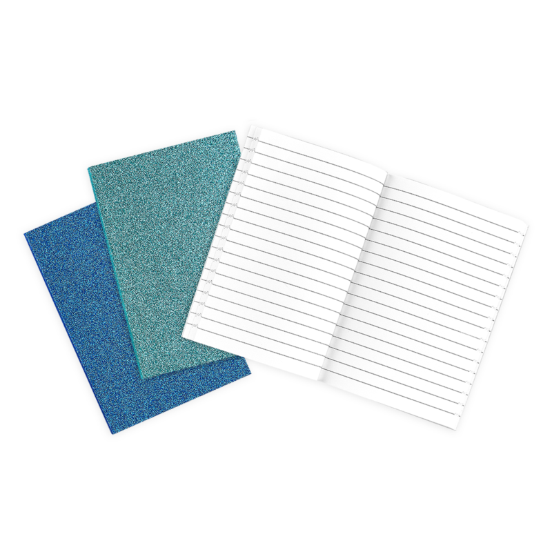 Oh My Glitter! Notebooks - Set of 3 - Aquamarine & Sapphire