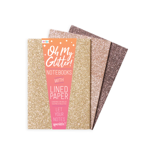 Oh My Glitter! Notebooks - Set of 3 - Gold & Bronze