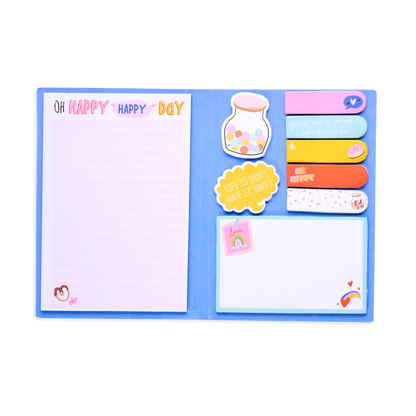 Side Notes Sticky tab Note Pad - Happy Day