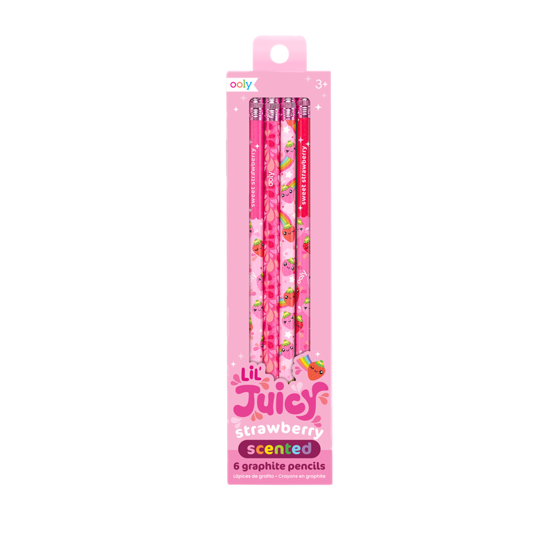 Lil Juicy Scented Graphite Pencils - Set of 6 - Strawberry