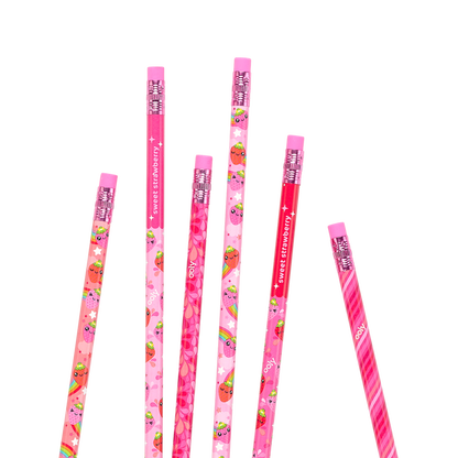 Lil Juicy Scented Graphite Pencils - Set of 6 - Strawberry