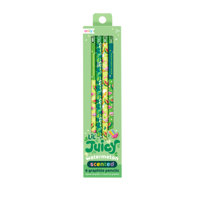 Lil Juicy Scented Graphite Pencils - Set of 6 - Watermelon