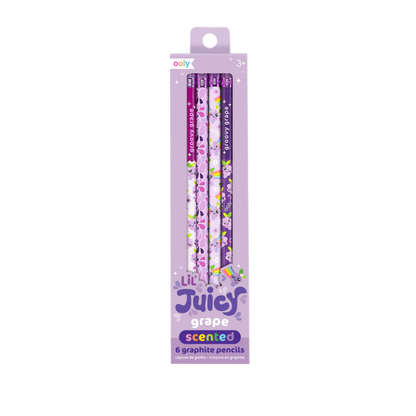 Lil Juicy Scented Graphite Pencils - Grape - Set of 6