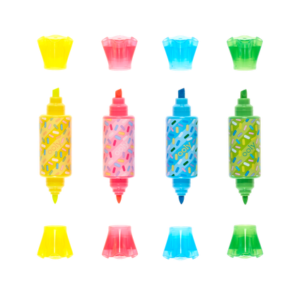 Sugar Joy Double Ended Scented Highlighters - Set of 4