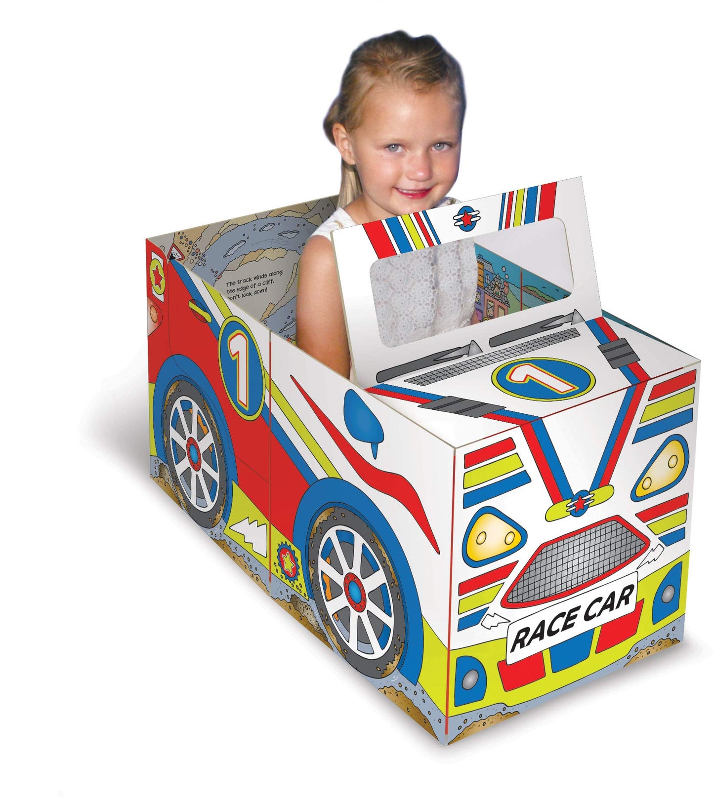 Convertible Race Car | Sit-in Car & Fun Playmat & Racing Storybook for 3–6 Years