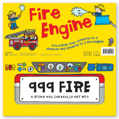 Convertible Fire Engine | Sit-in Vehicle & Story Book & Playmat for 3–6 Years