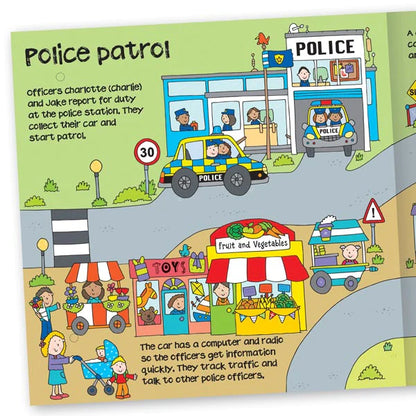 Convertible Police Car | Sit-in Car & Adventure Story Book & Play Mat for 3-6 years