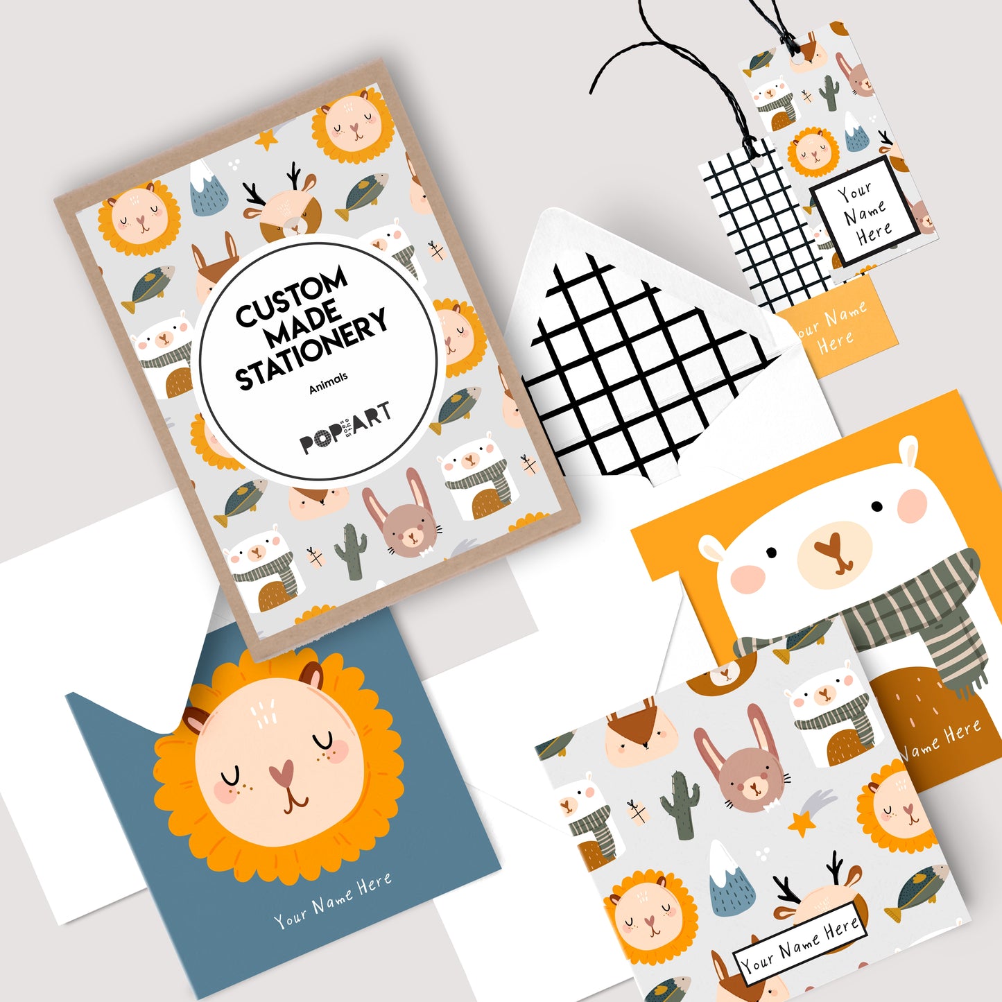 Personalised Gift Cards & Tags - Animal