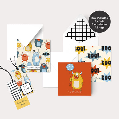 Personalised Gift Cards & Tags - Monsters