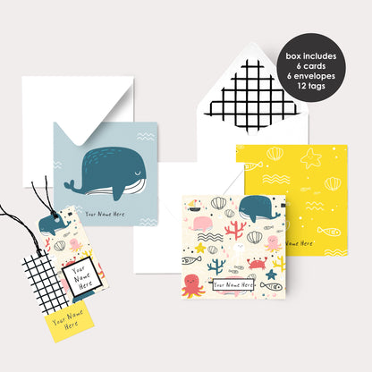 Personalised Gift Cards & Tags - Underwater