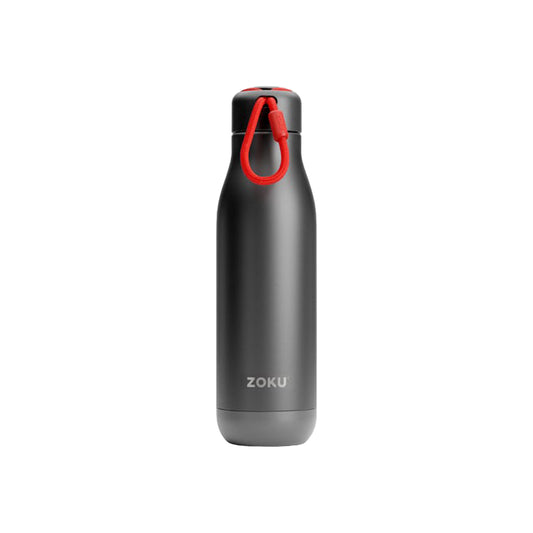 thinKitchen™ Zoku Black Pc Stainless Bottle, 750ml