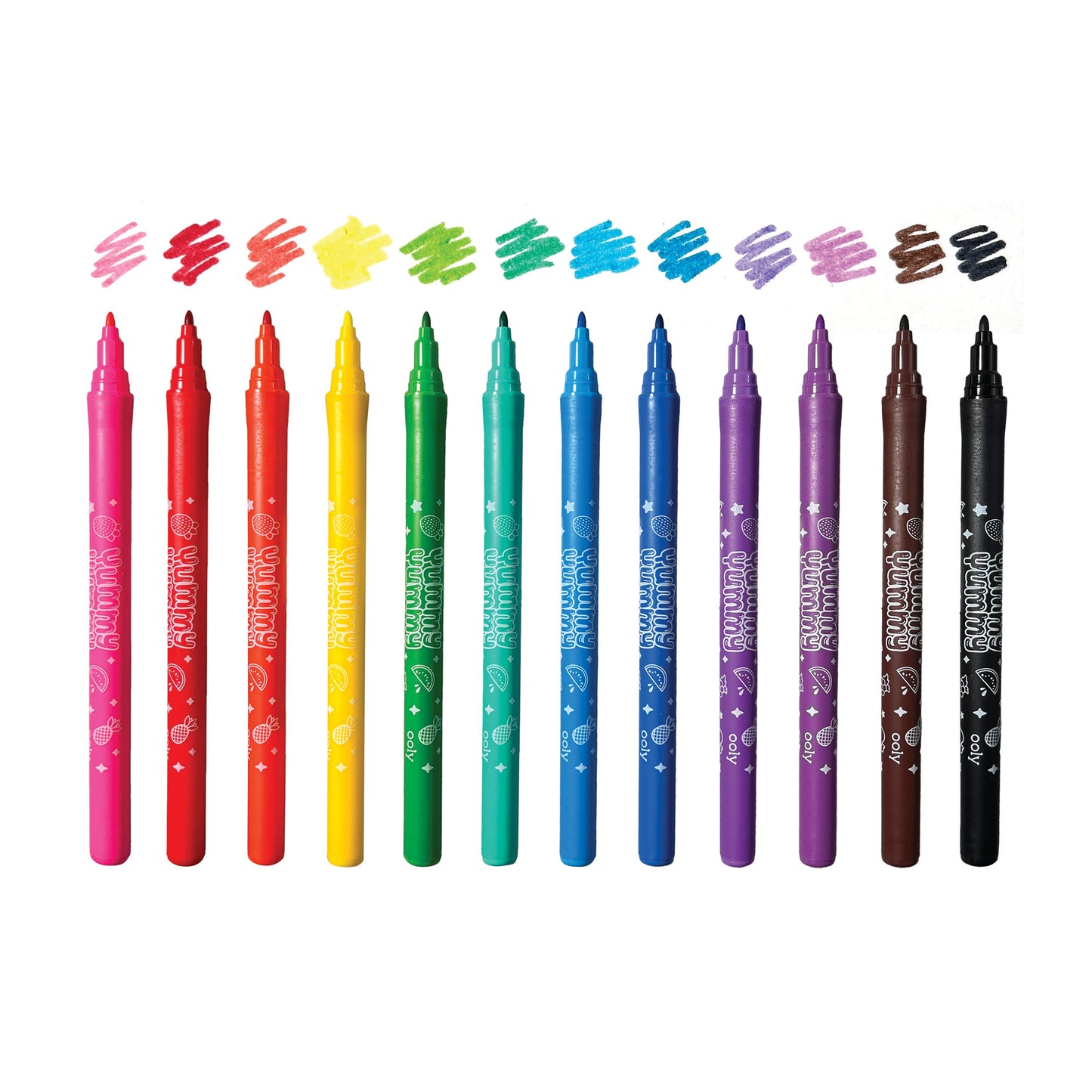 Yummy Yummy Fruit Scented Markers - Set of 12