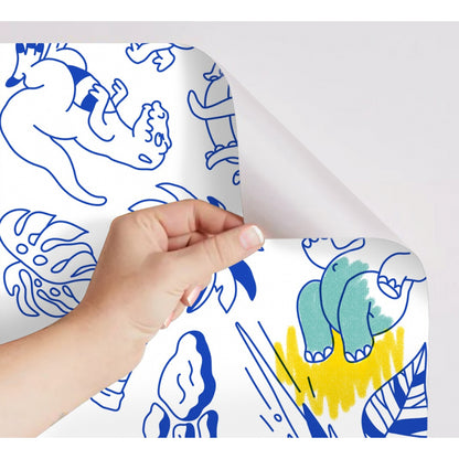 Stick-It Decorative Colouring Roll - Dino