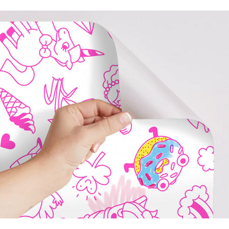 OMY Stick-It Adhesive Dinos Coloring Roll